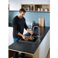 Смеситель Hansgrohe Talis M51 73850800 (стальной) - Превью изображения №3 — Интернет-магазин Time-Shop