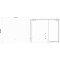  Grossman Зеркало Elegans-норма Black LED 1790802 (с сенсорным выключателем и подогревом) - Превью изображения №4 — Интернет-магазин Time-Shop