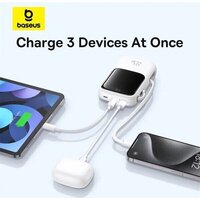 Внешний аккумулятор Baseus Qpow Pro+ Digital Display Fast Charge 22.5W 10000mAh (белый) - Превью изображения №6 — Интернет-магазин Time-Shop