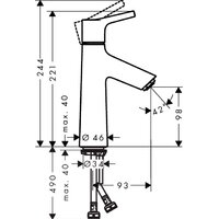 Смеситель Hansgrohe Talis S [72021000] - Превью изображения №4 — Интернет-магазин Time-Shop