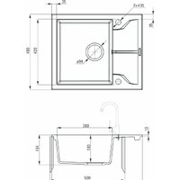 Кухонная мойка Deante Andante ZQN G11A (графитовый металлик) - Превью изображения №2 — Интернет-магазин Time-Shop