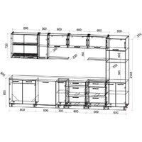 Готовая кухня Интерлиния Мила Gloss 3.5-ПМ1-2 (бордовый глянец/бордовый глянец/кастилло темный) - Превью изображения №6 — Интернет-магазин Time-Shop