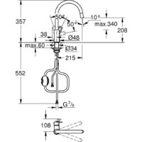 Смеситель Grohe Chrom 30543000 - Превью изображения №5 — Интернет-магазин Time-Shop