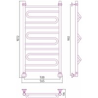 Полотенцесушитель Стилье Аксиома-30 1000х500 00663-1050 - Превью изображения №3 — Интернет-магазин Time-Shop