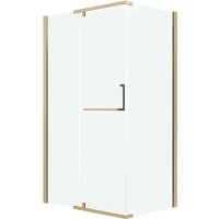 Душевая стенка Grossman Pragma 90x195 200.K33.03.90.32.00 (золото сатин,стекло прозрачное) - Превью изображения №2 — Интернет-магазин Time-Shop
