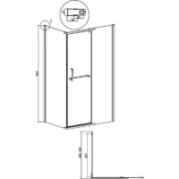 Душевая стенка Grossman Pragma 90x195 200.K33.03.90.32.00 (золото сатин,стекло прозрачное) - Превью изображения №12 — Интернет-магазин Time-Shop