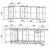 Готовая кухня Интерлиния Мила Лайт 1.2x2.1 (бетон лайт/антрацит/опал светлый) - Превью изображения №5 — Интернет-магазин Time-Shop