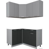 Интерлиния Мила Лайт 1.2x1.4 без столешницы (серебристый/антрацит)