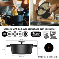 Кастрюля Fiskars Hard Face 1075527 - Превью изображения №8 — Интернет-магазин Time-Shop