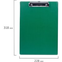 Планшет с зажимом BRAUBERG 232222 (зеленый) - Превью изображения №6 — Интернет-магазин Time-Shop