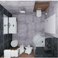 Душевой уголок Triton Альфа Хром А1 100х100 без поддона (прозрачное стекло) - Превью изображения №7 — Интернет-магазин Time-Shop