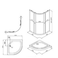 Душевой уголок Triton Альфа Хром А1 100х100 без поддона (прозрачное стекло) - Превью изображения №2 — Интернет-магазин Time-Shop