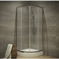 Душевой уголок Triton Альфа Хром А1 100х100 без поддона (прозрачное стекло) - Превью изображения №9 — Интернет-магазин Time-Shop