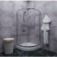 Душевой уголок Triton Альфа Хром А1 100х100 без поддона (прозрачное стекло) - Превью изображения №3 — Интернет-магазин Time-Shop