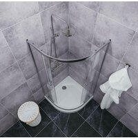 Душевой уголок Triton Альфа Хром А1 100х100 без поддона (прозрачное стекло) - Превью изображения №8 — Интернет-магазин Time-Shop