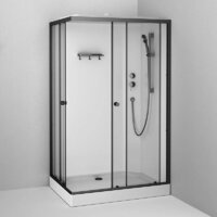 Душевая кабина AM.PM X-Joy 120x80 W94C-403-12080BT (черный матовый/прозрачное стекло) - Превью изображения №4 — Интернет-магазин Time-Shop