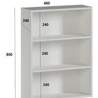  Genesis Мебель Шкаф 480 с двумя дверцами (белый) - Превью изображения №3 — Интернет-магазин Time-Shop