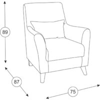 Интерьерное кресло Нижегородмебель Либерти ТК 235 (фибра геометрия 18) - Превью изображения №2 — Интернет-магазин Time-Shop