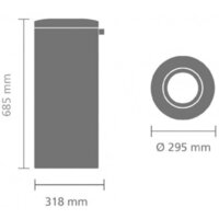 Корзина для бумаг Brabantia Waste Paper Bin 30 л (стальной полированный) - Превью изображения №8 — Интернет-магазин Time-Shop