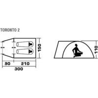 Треккинговая палатка Jungle Camp Toronto 2 (оливковый) - Превью изображения №4 — Интернет-магазин Time-Shop