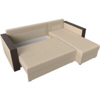 Угловой диван Лига диванов Валенсия Лайт правый (экокожа, бежевый) - Превью изображения №5 — Интернет-магазин Time-Shop