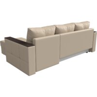 Угловой диван Лига диванов Валенсия Лайт правый (экокожа, бежевый) - Превью изображения №8 — Интернет-магазин Time-Shop