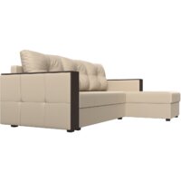 Угловой диван Лига диванов Валенсия Лайт правый (экокожа, бежевый) - Превью изображения №3 — Интернет-магазин Time-Shop