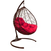 M-Group Капля 11020206 (коричневый ротанг/красная подушка)