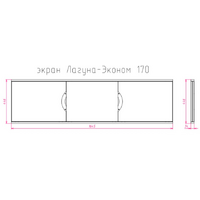 Фронтальный экран под ванну Onika Лагуна-эконом 170 - Превью изображения №2 — Интернет-магазин Time-Shop