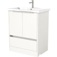 Дабер Тумба под умывальник 017 Andrea Elen 80 Т17.8А.0.5Б (белый древесный/ручка белая)