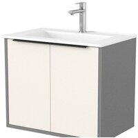 Дабер Тумба под умывальник 018 WeltWasser Deilbach 7517-60 Т18.6W.0.19Ч (бежевый/серый/ручка черная)