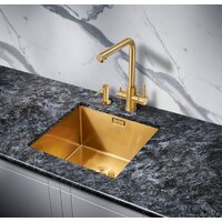 Кухонная мойка Milacio Denia 44 Steel MC.77438 (золотой) - Превью изображения №3 — Интернет-магазин Time-Shop