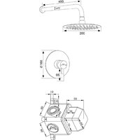 Верхний душ РМС SUS129-1 - Превью изображения №5 — Интернет-магазин Time-Shop