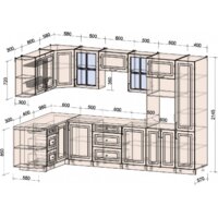 Готовая кухня Интерлиния Мила Шато 1.68x3.2 ВТ левая (белый/мята/бискайская сосна) - Превью изображения №5 — Интернет-магазин Time-Shop