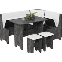 Обеденная группа Трия Техас исп. 1 (ателье темный/экокожа белый) - Превью изображения №4 — Интернет-магазин Time-Shop