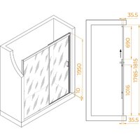 Душевая дверь RGW PA-017B R 350801718-24 (черный/матовое стекло) - Превью изображения №6 — Интернет-магазин Time-Shop