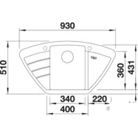 Кухонная мойка Blanco Zia 9 E (кофе) [515074] - Превью изображения №2 — Интернет-магазин Time-Shop