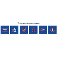 Ванна Универсал Оптима Ультра-У 170x80 (1 сорт, без ножек) - Превью изображения №6 — Интернет-магазин Time-Shop