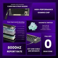 Клавиатура Royal Kludge RK68 HE Phantom (RK Mint) - Превью изображения №3 — Интернет-магазин Time-Shop