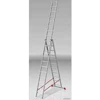 Лестница-стремянка Новая высота NV 223 алюминиевая трёхсекционная 3x11 ступеней - Превью изображения №3 — Интернет-магазин Time-Shop