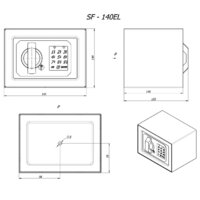 Мебельный сейф Brabix SF-140EL - Превью изображения №9 — Интернет-магазин Time-Shop