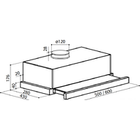 Кухонная вытяжка LEX Hubble 2М 600 (нержавеющая сталь) - Превью изображения №5 — Интернет-магазин Time-Shop