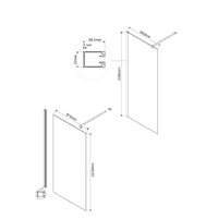 Душевая стенка Vincea Walk-In VSW-1H900CL (хром/прозрачное) - Превью изображения №3 — Интернет-магазин Time-Shop