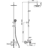 Душевая система  Ledeme L2480B - Превью изображения №2 — Интернет-магазин Time-Shop