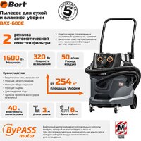 Пылесос Bort BAX-600E - Превью изображения №22 — Интернет-магазин Time-Shop