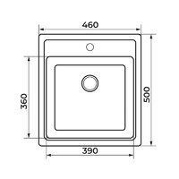 Кухонная мойка Granrus GR-460 (черный) - Превью изображения №2 — Интернет-магазин Time-Shop