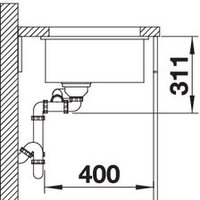 Кухонная мойка Blanco Subline 350/150-U (черный) - Превью изображения №6 — Интернет-магазин Time-Shop