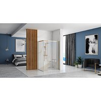 Душевой уголок Rea Solar 90x90 (золото/прозрачное стекло) - Превью изображения №2 — Интернет-магазин Time-Shop