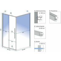 Душевой уголок Rea Solar 90x90 (золото/прозрачное стекло) - Превью изображения №8 — Интернет-магазин Time-Shop