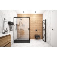 Душевой уголок Метакам Universal Pro Black 120x80 KKS_014548 (прозрачное стекло) - Превью изображения №5 — Интернет-магазин Time-Shop